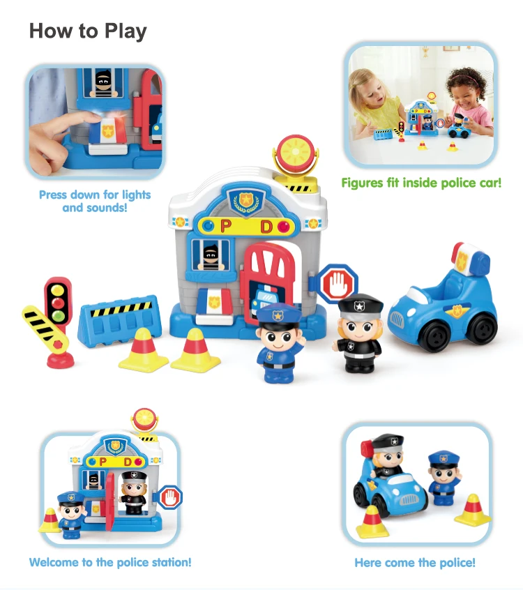 Police Station Play Set Fun Educational Toy For Kids Police Station Play Set Fun Educational Toy For Kids