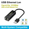 Adaptador Ethernet USB 2.0 negro