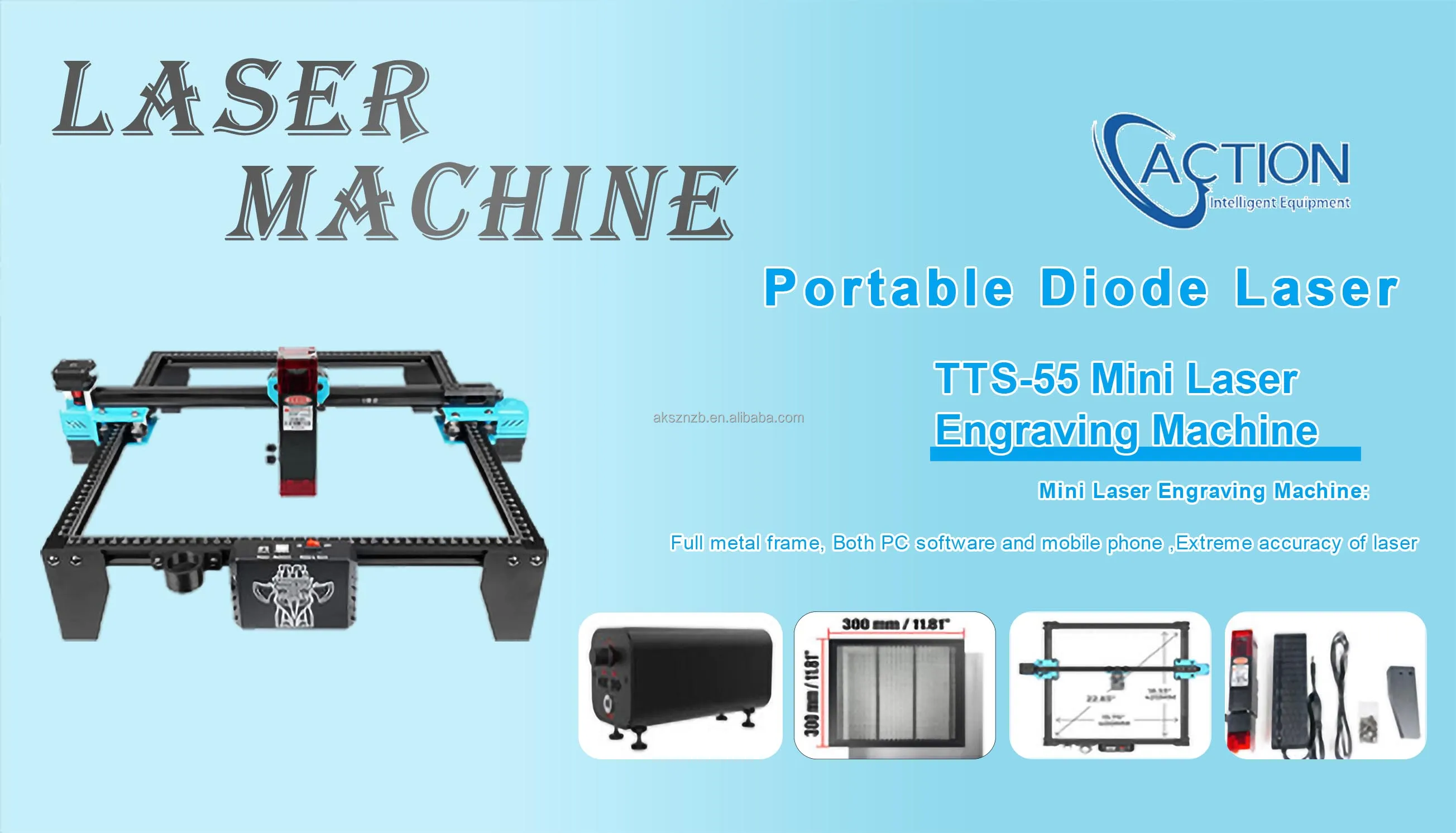 TTS-55 OEM Factory Portable Co2 Galvo Cnc Cokoaiai Grabadora Laser  Engraving Marking Mini Lazer Printer Laser Cutting Machines