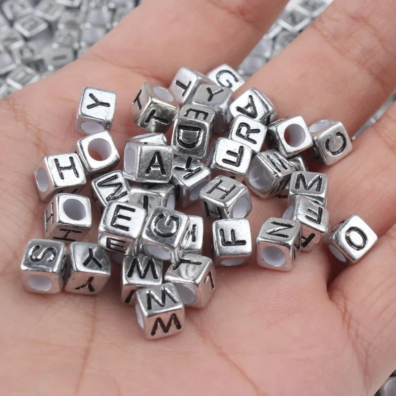 metal letter beads for jewelry making