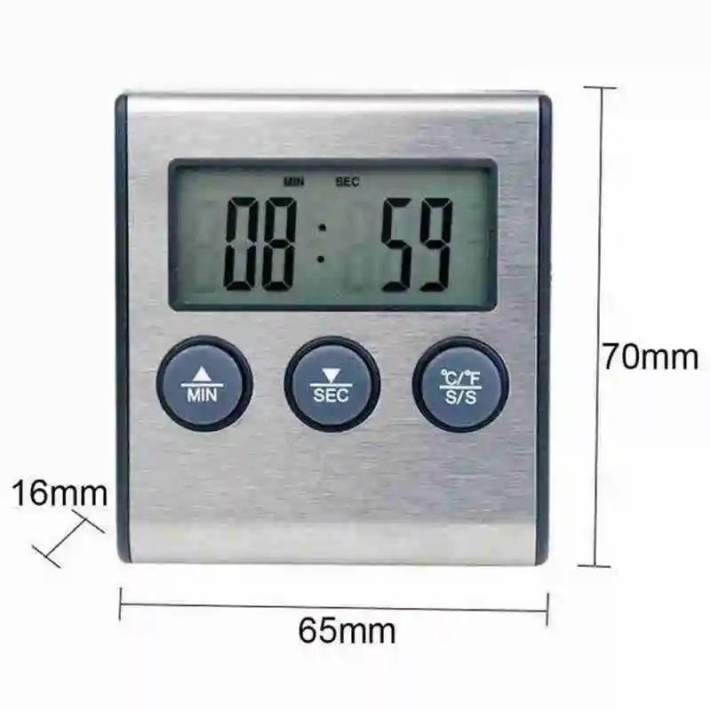 Tp700 Digital Remote Wireless Food Kitchen Oven Thermometer Probe For BBQ  Grill Oven Meat Timer Temperature Manually Set