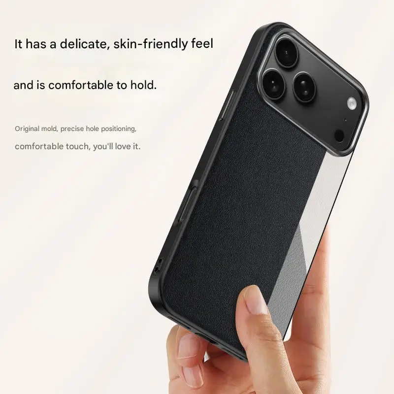 Luxury PU Leather Magnetic Mobile Phone Cases for iPhone 17 13 14 15 16 Pro Max 17 Air Wireless Charging Shockproof Back Cover