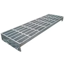 Factory Supply Outdoor Steel Stair Tread Galvanized Metal Grating Steel Steps Metal building materials steel grating