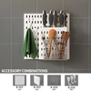 Set di pannelli forati per cucina 7 Bianco