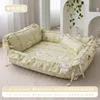 Matelas amovible - Imprimé floral beige