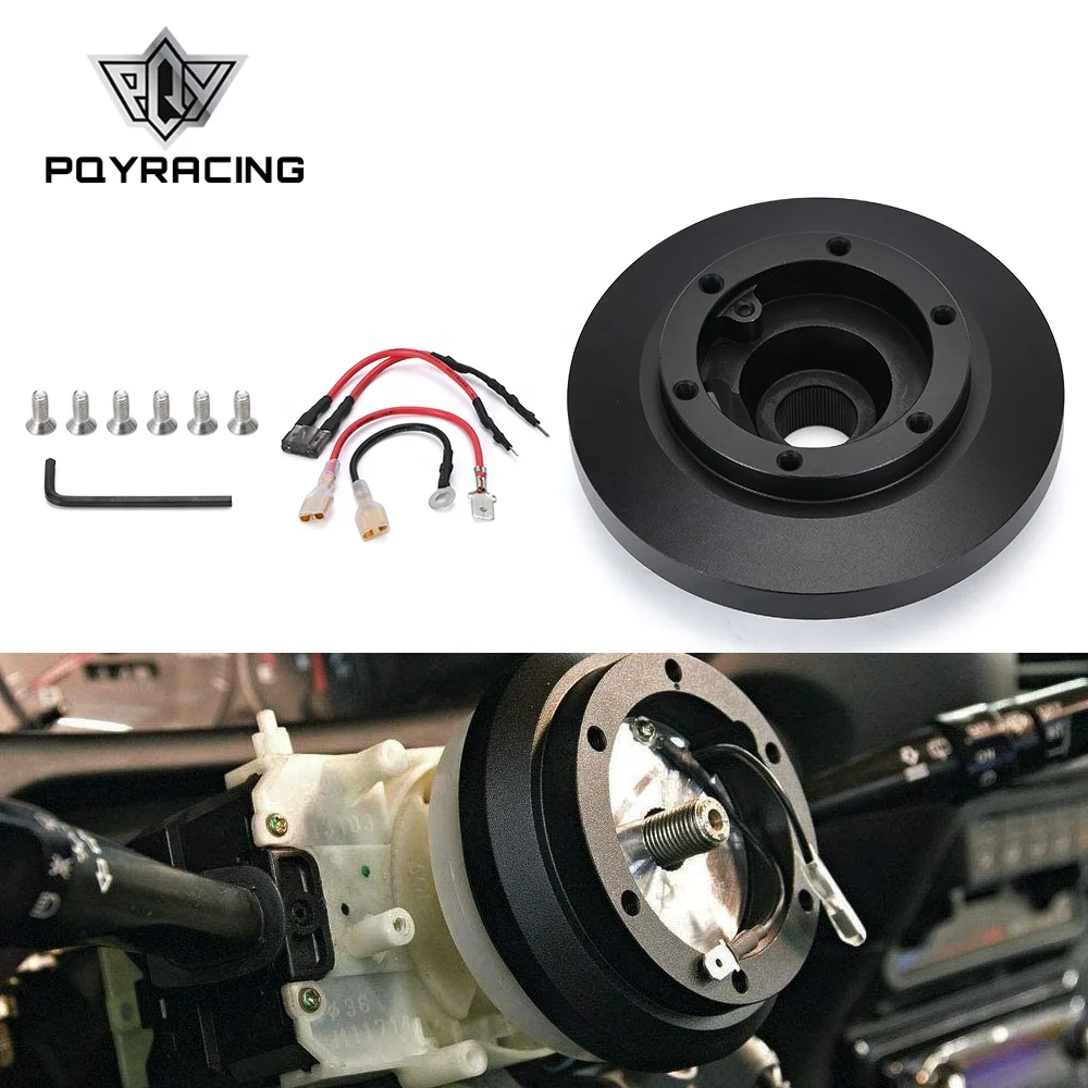 Steering Wheel Short Boss Hub Adapter Kit Black Aluminum Quick Release ...