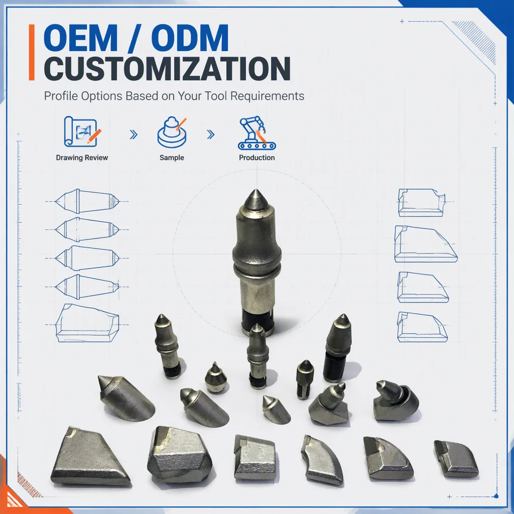 HDD Backreamer Teeth, Weld on Tungsten Carbide Pick, Horizontal Directional Drilling Cutter, Trenchless Drilling Tool