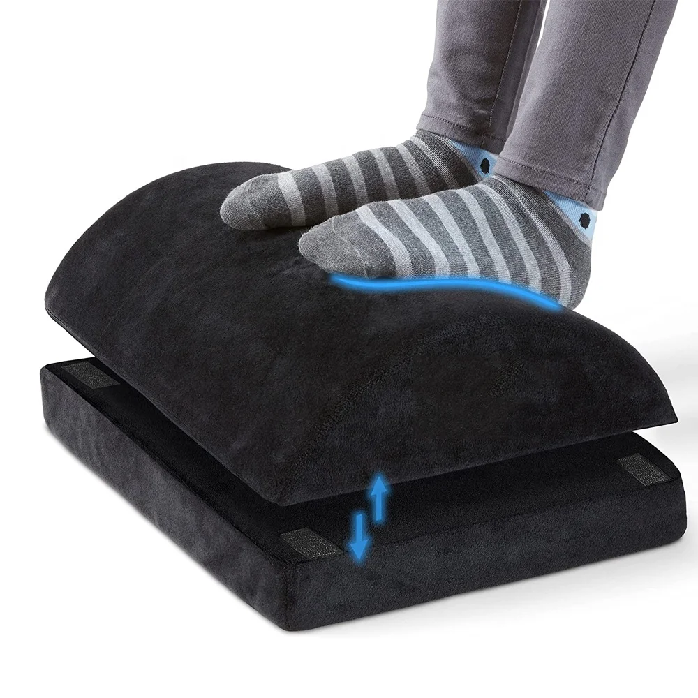 High Density Memory Foam Office Foot Rest Cushion Adjustable Ergonomic Foot Rest Under Desk