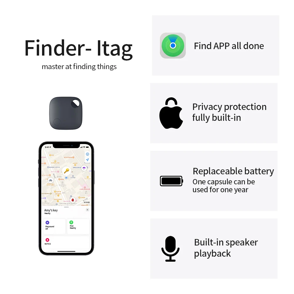 Dropshipping Mfi Airtags Air Tag Bag Wallet Luggage Tracker Wireless
