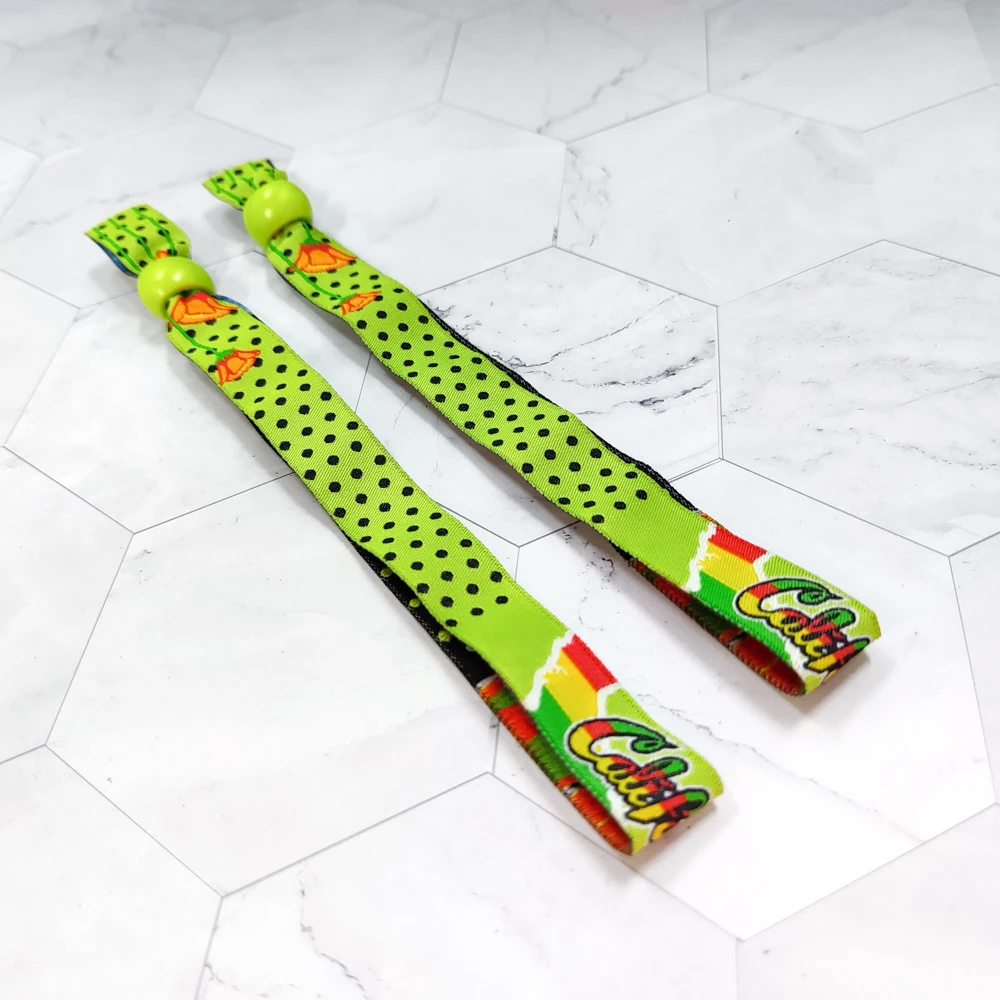 product wholesale cheap custom sublimation printed elastic festival fabric wristbands no minimum for events-1