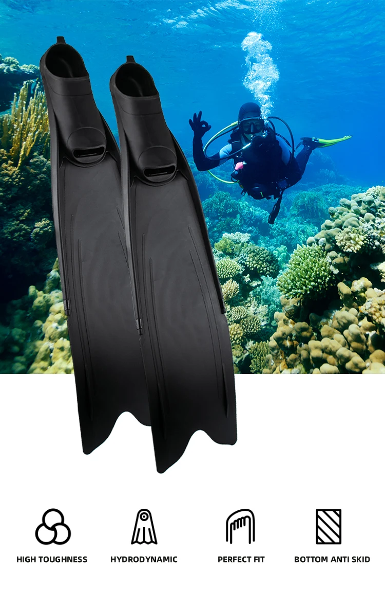 2024 New Removable Snorkeling Flippers Foot Pocket Free Diving Fins