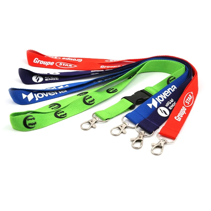 Polyester material keychain custom lanyard with logo