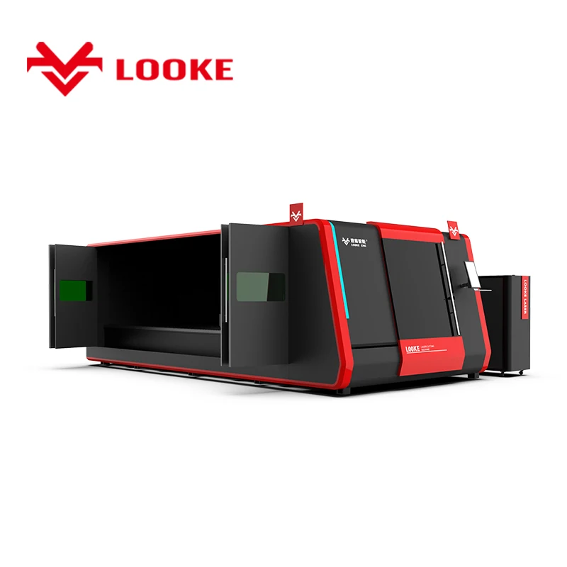 Heavy Duty Side Loading Metal Sheet Fiber Laser Cut Machine 6000w 3000x1500mm Enclosed Sheet Welding Structure 3015 4015 6015