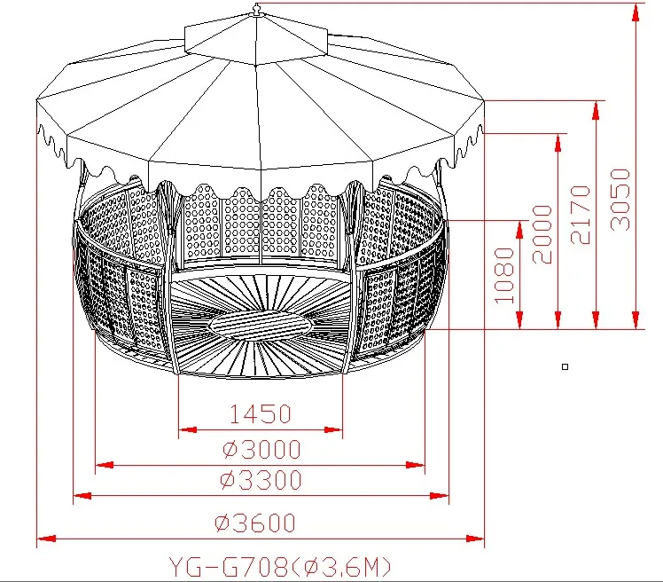 Competitive Price Iron Frame Used Garden Gazebo