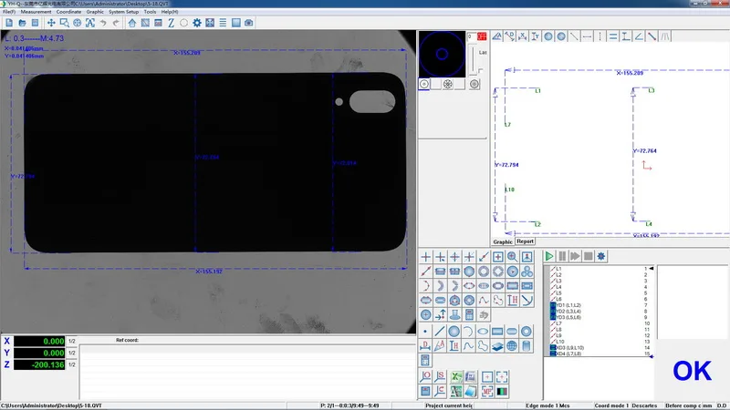High Precision Fast Measurement One Key One Button Video Measuring Machine manufacture