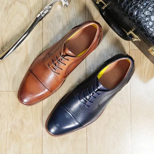 Wholesale Office Footwear Formal Shoes Men's Leather Dress Shoes Chaussures Pour Hommes Lace-up Oxfords Shoes Men