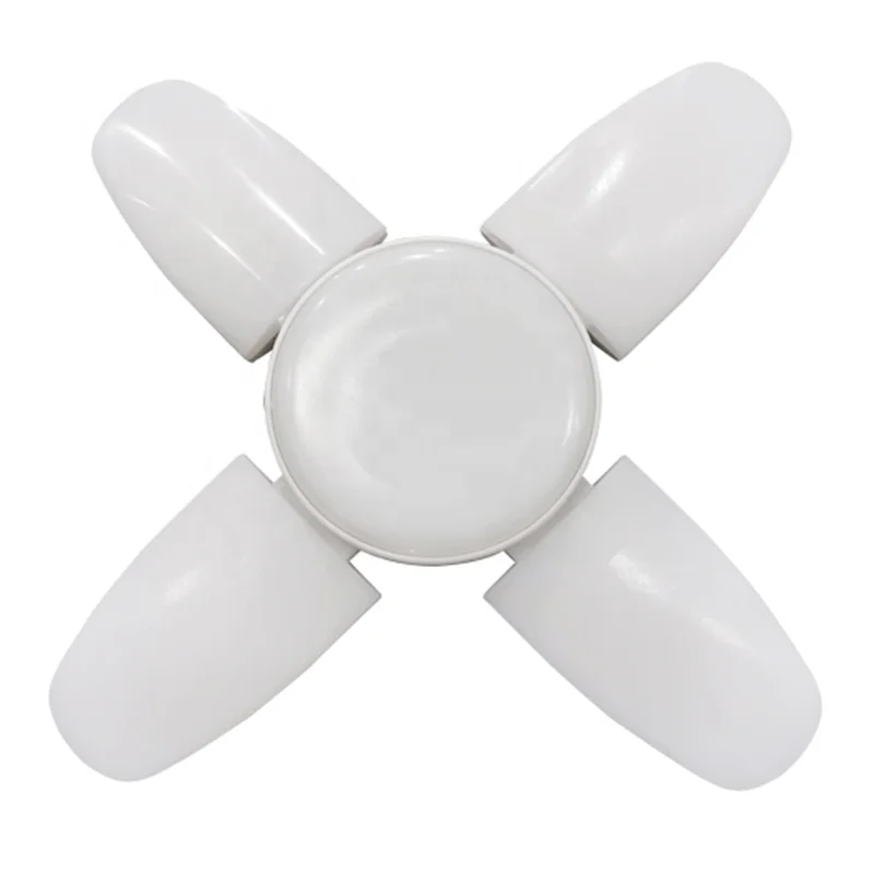 Indoor lighting four-leaf clover model room warehouse E27 B22 ceiling fan panel foldable 36W LED bulb light