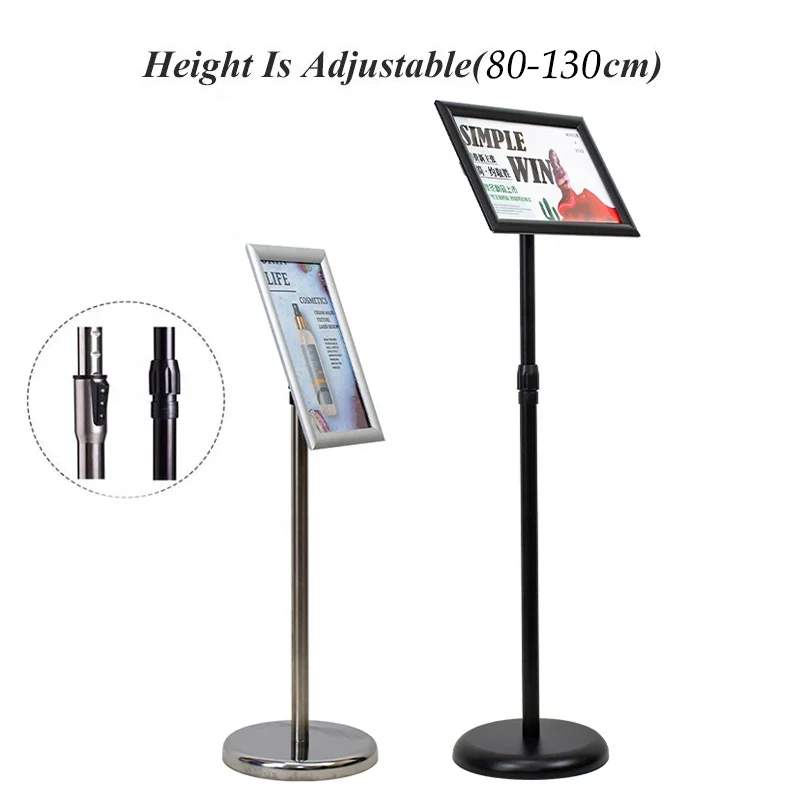 Free Standing A3 Poster Display Floor Stand Aluminum Frame Post Frame