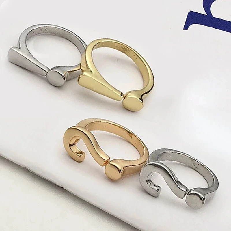 Question Mark Ring Punctuation Jewelry Grammar Ring 24K 