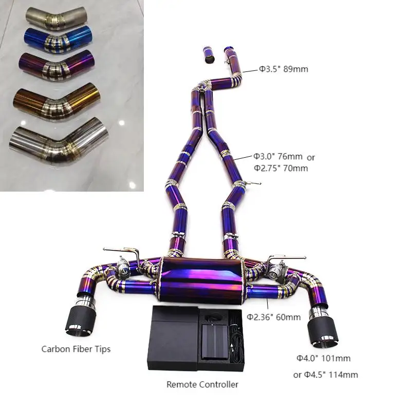 A90 A91 MK4 MK5 Exhaust Catback System With Carbon Fiber Tip For Toyota Supra J29 3.0T