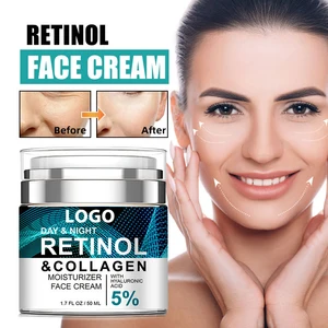 Premium Anti-Aging Moisturizer Retinol Hyaluronic Acid Deep Wrinkle Reduction Intense Hydration Day Night Use Main Collagen