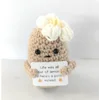 Potato wearing white flower v mouth l card