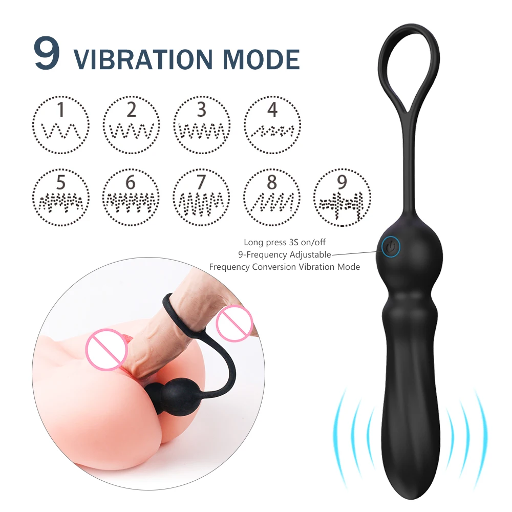 S-HANDE Japanese Multi Function Sex Toys Anal Butt Plug Wireless Bullet Cock Ring Vibrator for Women Men Couple Masturbation