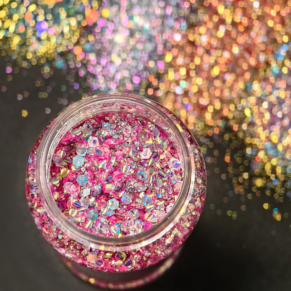 product top selling 2oz shaker shift bubble glitter color changing chunky mix glitter-14