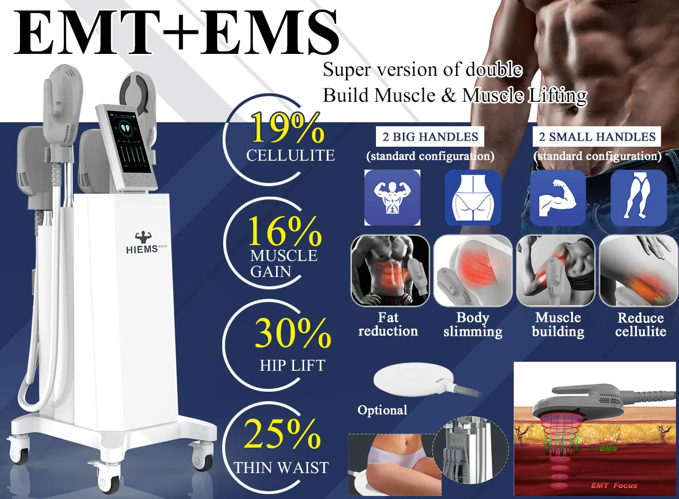 New Arrivals ! ems muscle stimulator body sculpt machine/EMS electromagnetic body sculpting hiemt hiems machine