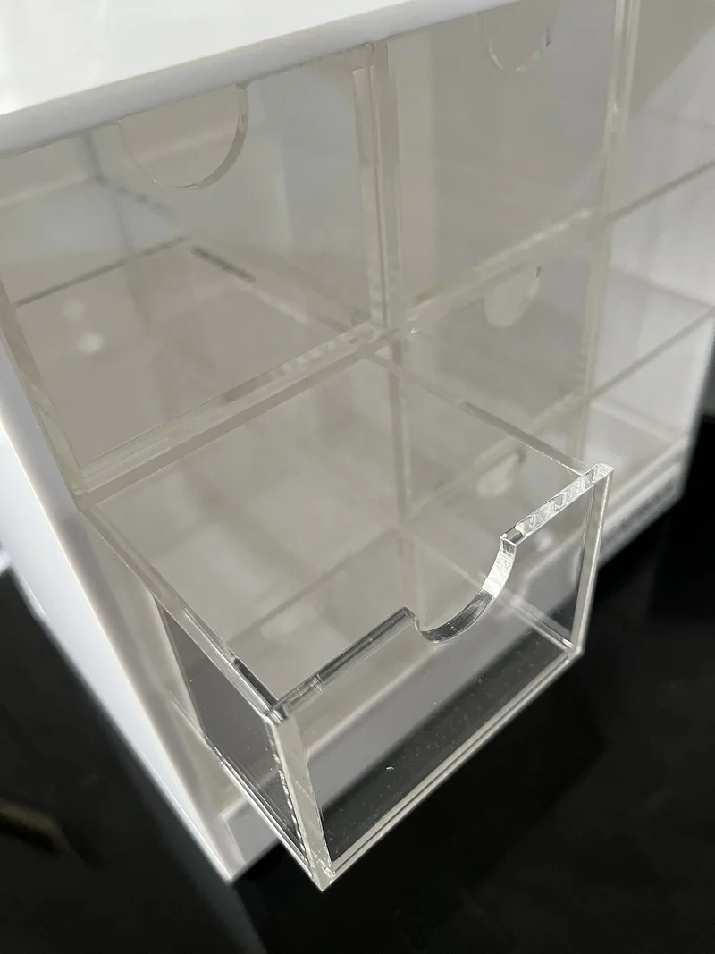 Customized 9 Compartment Acrylic Cosmetic Organizer Acrylic Make Up