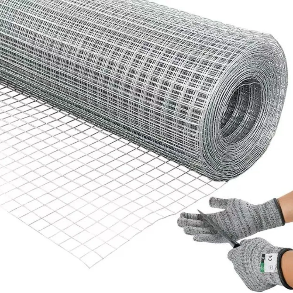 Hardware Cloth Poultry Enclosure Netting Rabbit Run Cage Chicken Coop Iron Wire Mesh Farm Fence Roll Galvanized Welded Wire Mesh