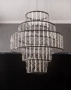 ECOJAS Luxury Glass Chandelier for Hotel Lobby Super Market Wedding Hotel New Design Large Pendent Light