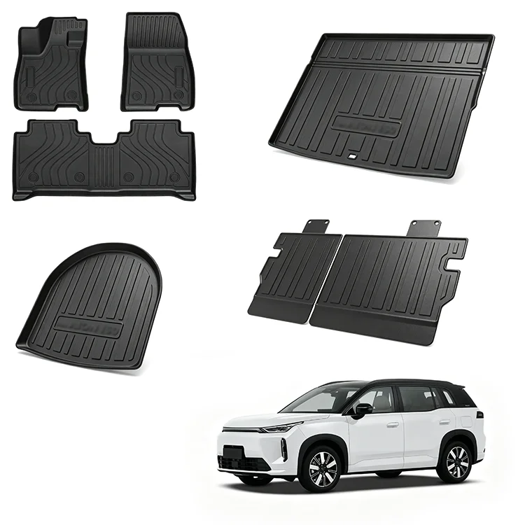 Maremlyn TPE Car Mats Full Package For Aion i60 Floor Liners Seat Back Mats Trunk Mat Under Cargo Storage Tray EV Car Accessories