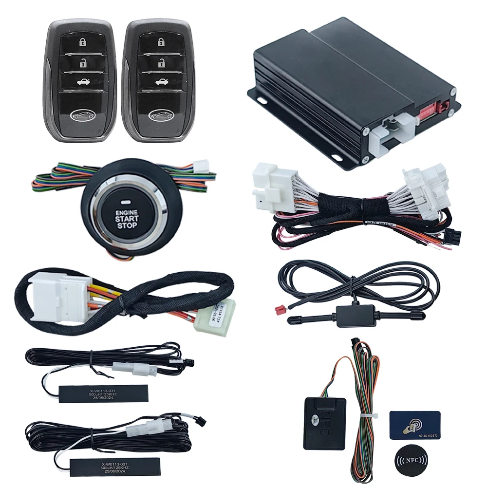 Plug and Play Push Button Engine Start Stop Remote Start PKE Keyless Car Alarm System for Toyota Corolla CAN-BUS Integration