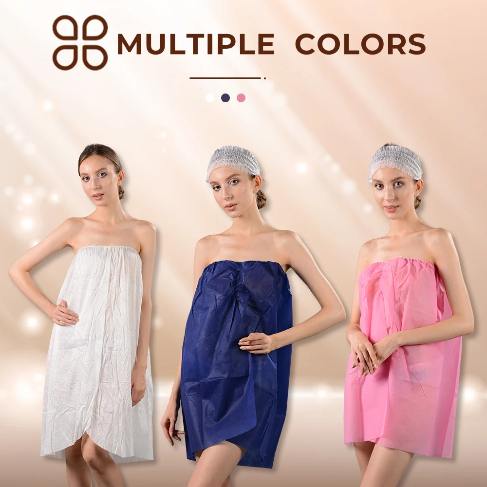 Pack De 10 Albornoces Desechables Tipo Kimono - Tela No Tejida, Impermeable Y Transpirable, Para Spa Y Sauna