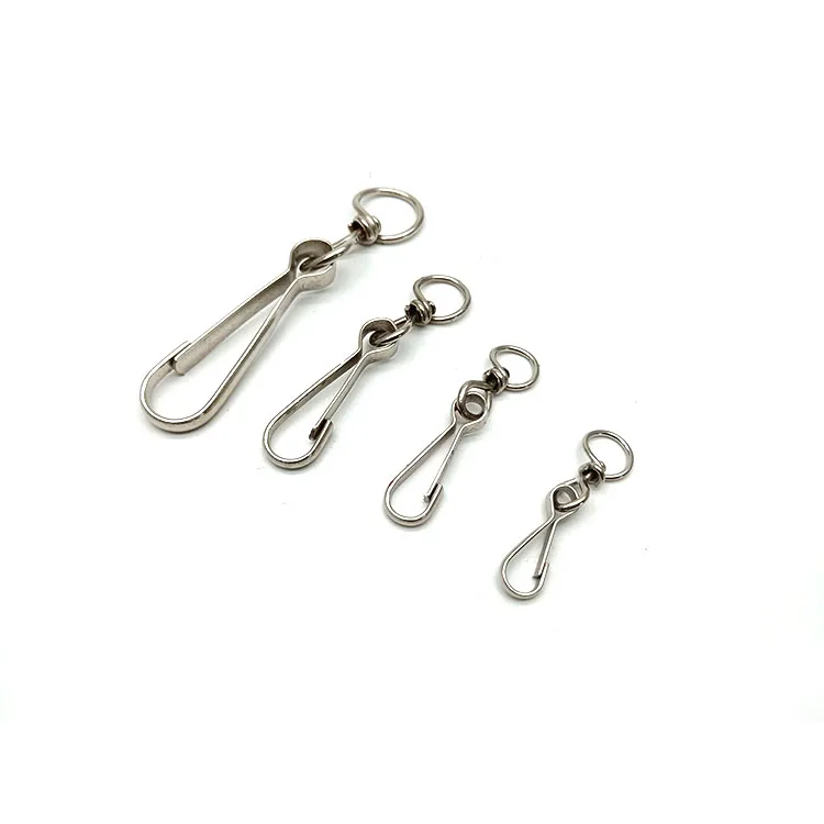 Stainless Steel Snap Spring Clip Hooks Rings Buckle Keychain Lanyards Zipper Hanging Buckle Keychaine Keyring Accessory