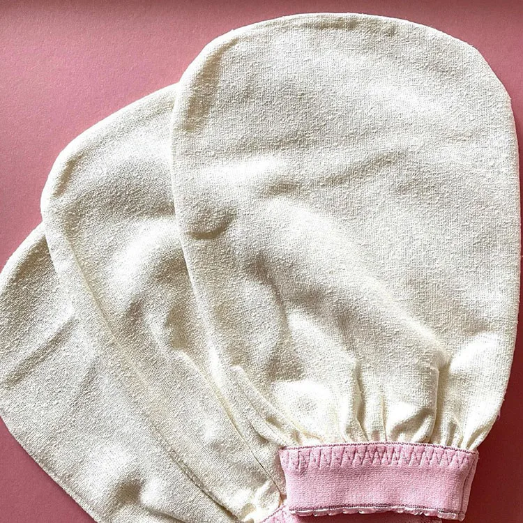 Raw Cocoon 100 Mulberry Silk Glove Bath Exfoliant Gold Crepe Exfoliating Gloves Turkish Silk