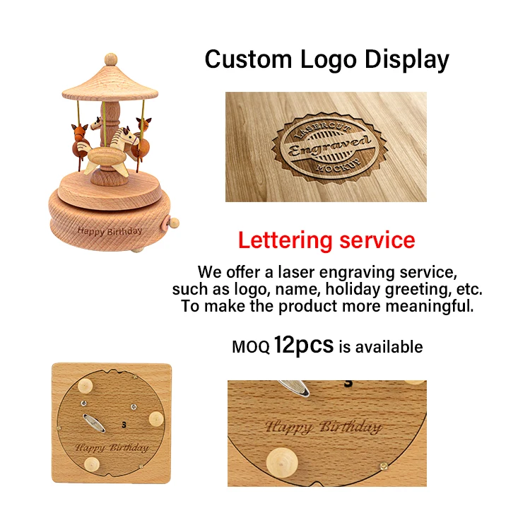 熱い販売中！定番凱旋門木製オルゴール、動く車付き、音楽再生機能付き