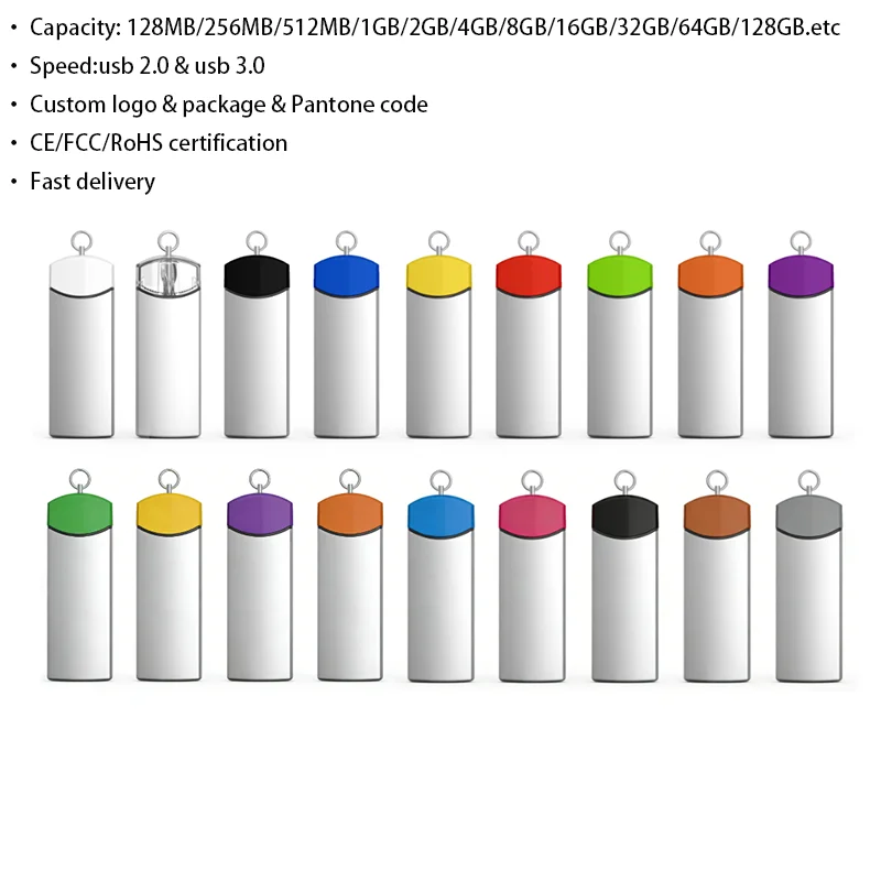 Custom Logo USB Flash Drive UM125 Luxury Rotating Metal Usb Wholesale Promotional Corporate Gift USB 2.0 3.0 Memory Stick