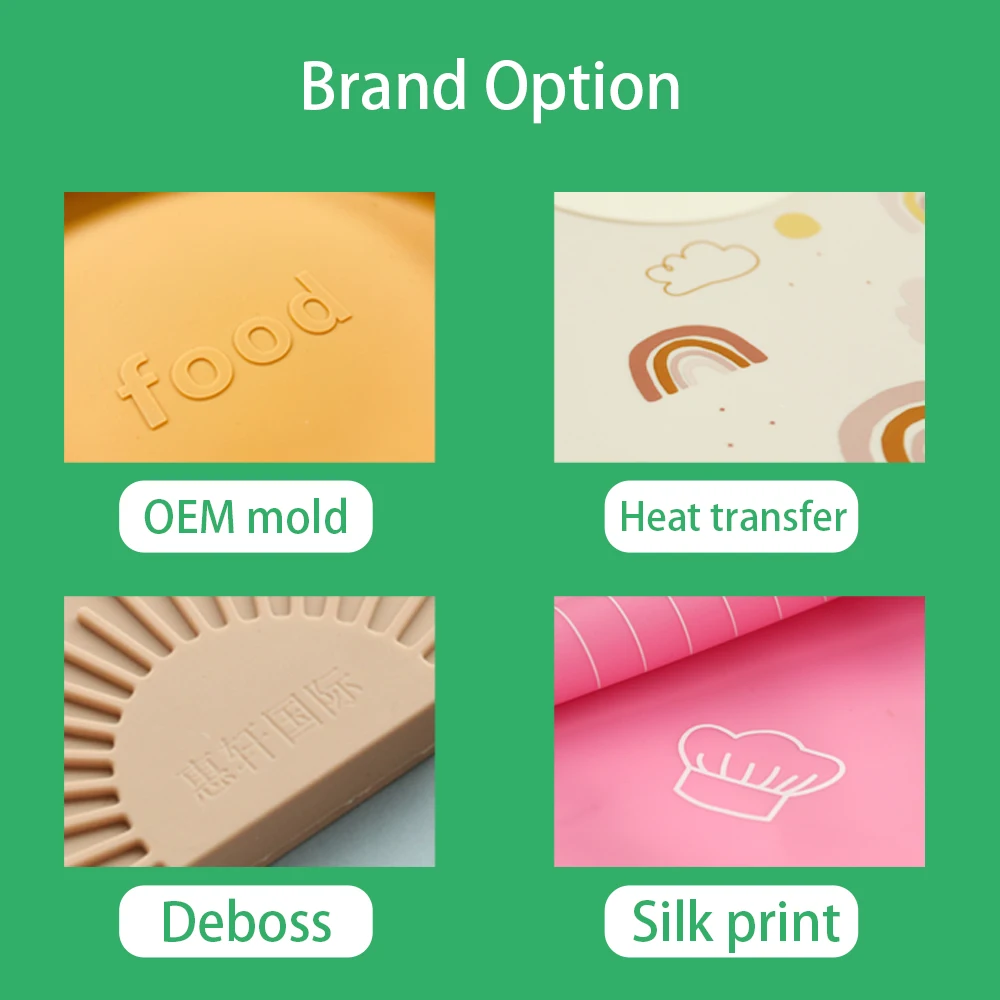 Прямоугольный силиконовый коврик для кормления детей