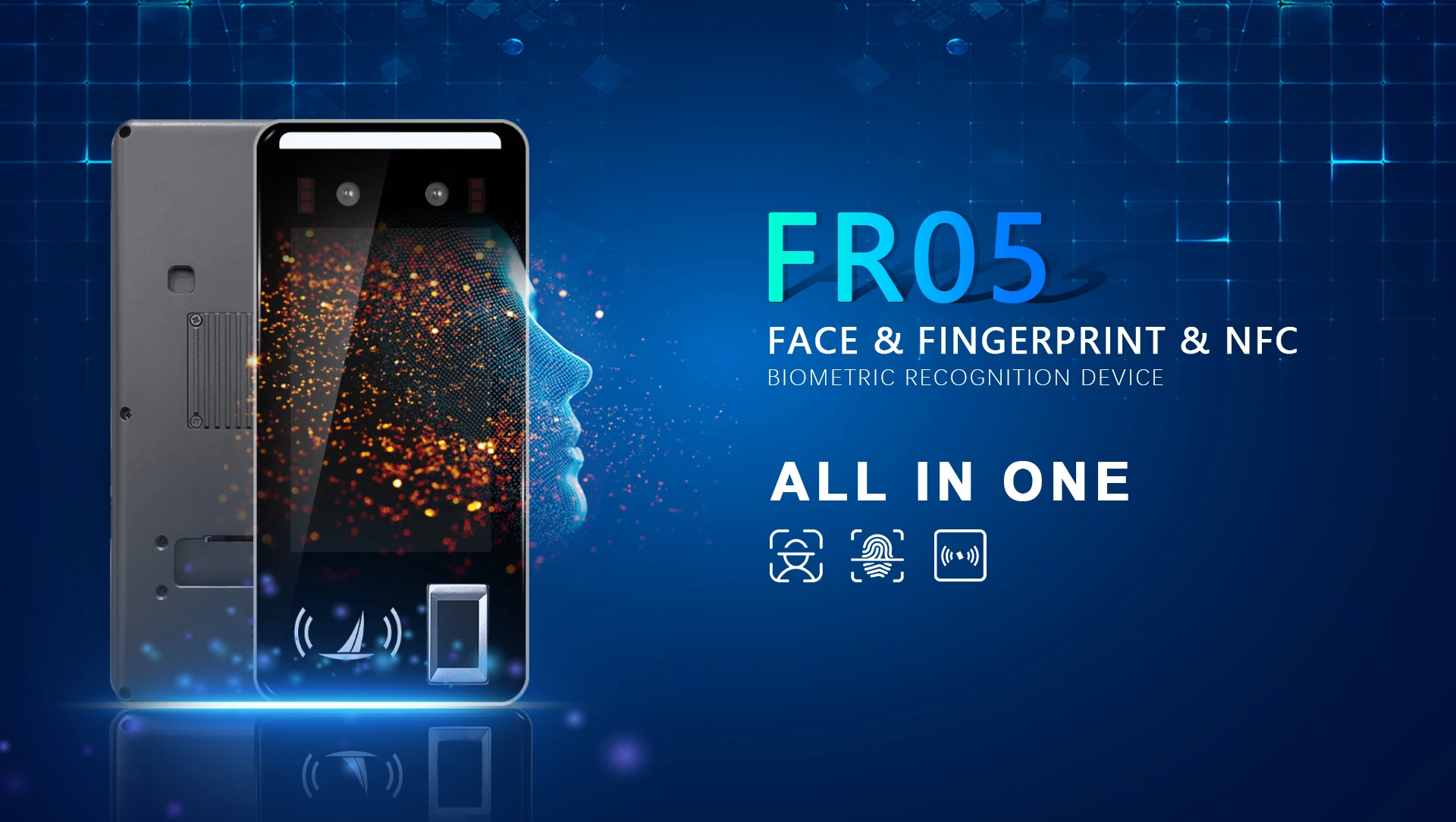 Hfsecurity Fr05 Biometric Fingerprint Face Recognition Terminal For ...