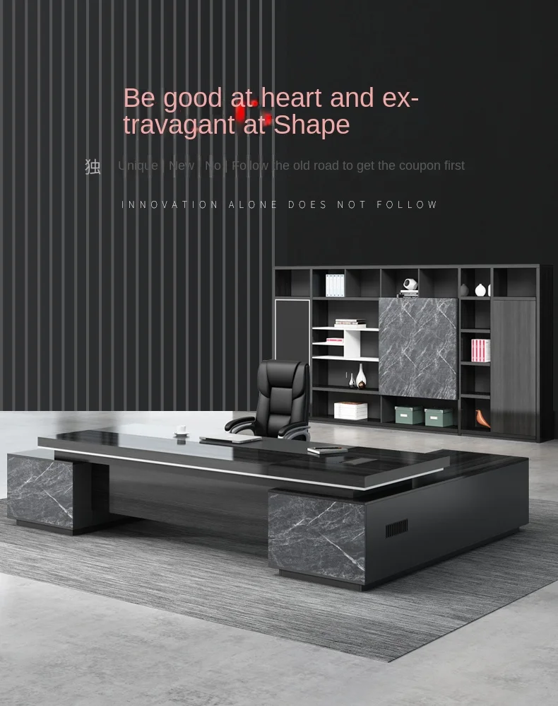 Commercial Furniture Ceo Director Manager Office Desks Boss Black