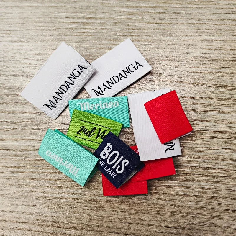 Alibaba.com: Custom natural brown organza garment labels, woven neck tags,  private fake designer clothing labels for women : Connect with suppliers  offering CE, BV, ISO certified products for bulk orders.
