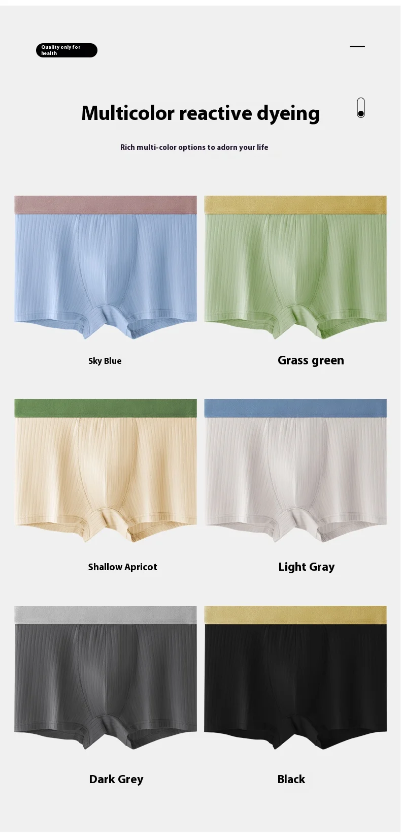 New Arrival Men's Underwear Breathable  Antibacterial Cotton Men's Boxer Briefs Cotton Men's Underpants Custom OEM Supplier