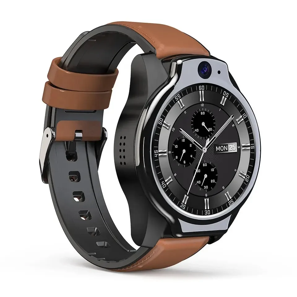 LEMF0  LEM14 Android 10 Smartwatch Men 1100Mah IP68 Waterproof Face ID Smart Watch with GPS Wifi Dual Cameras
