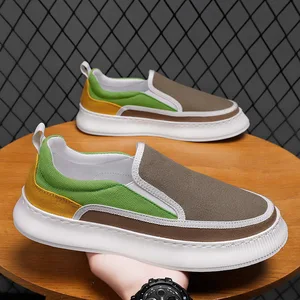 New Men's Trendy Versatile Thick Sole Board Shoes Casual Walking Shoes with Toe Box for All Seasons-Spring Summer Autumn Winter