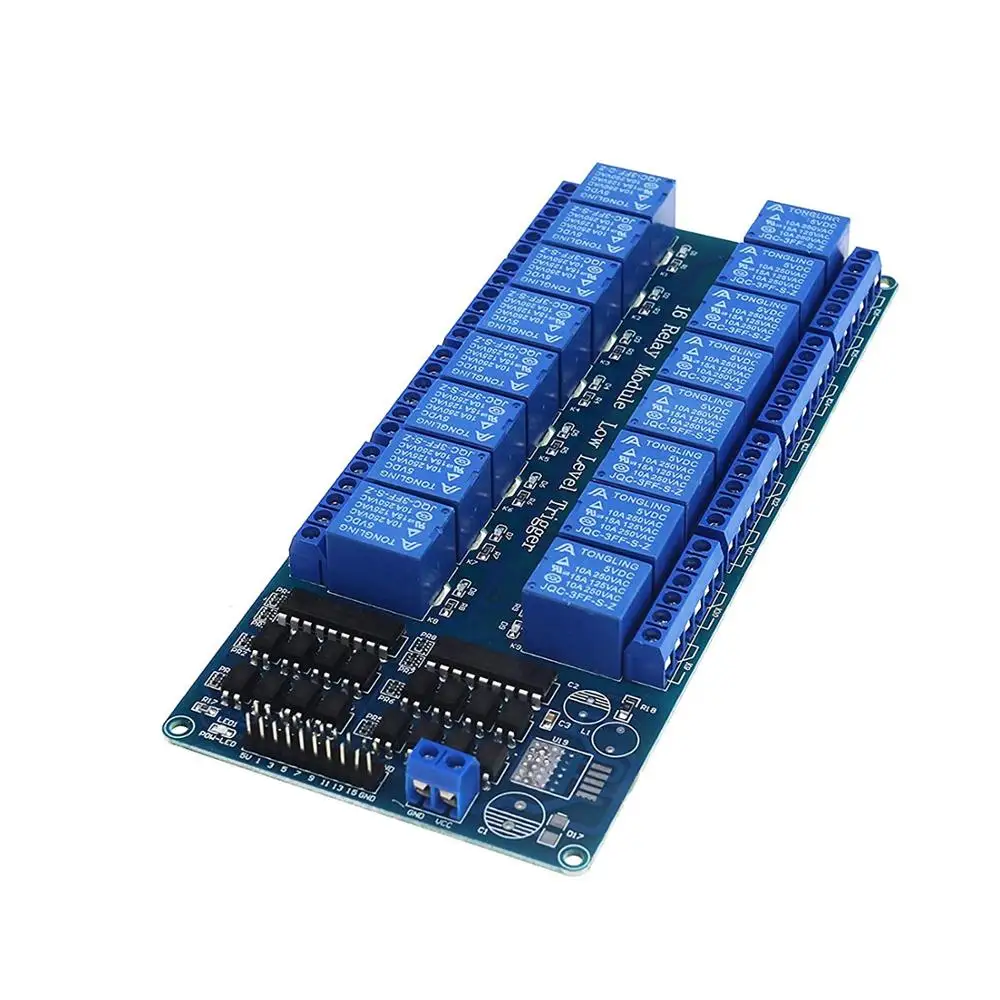 16 Channel Relay Module And Optocoupler Compatible With Arduino Pic Avr ...