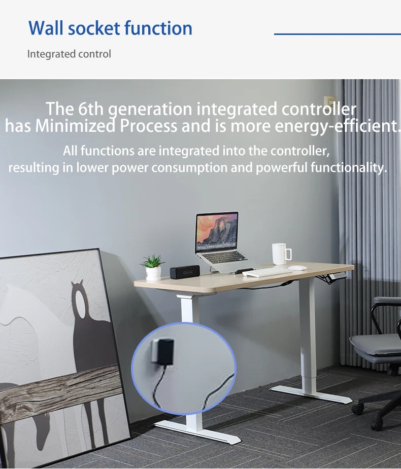 30 Speed Ergonomic Automatic Office Sit Stand Desk Frame 2JRF2 Dual Motor Electric 2 Stage Durable Modern Design