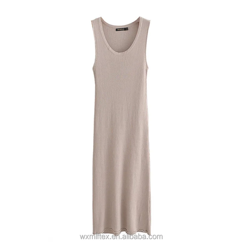 Women Bodycon Knit Dress Sleeveless 