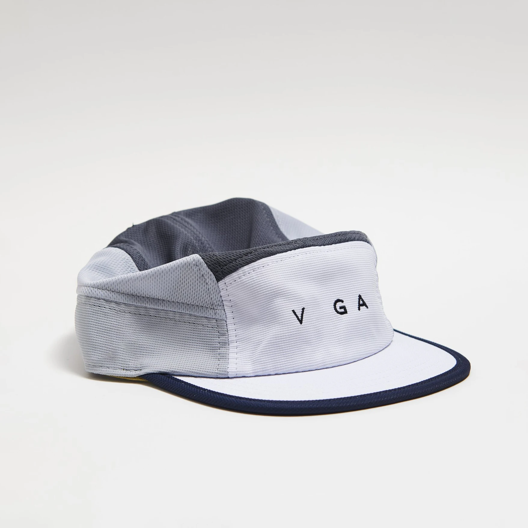 Custom 5 Panel Camping Cap Mesh Camp Hat Ripstop Polyester Trail Cap Reflective Performance Adjustable Short peak Running Cap